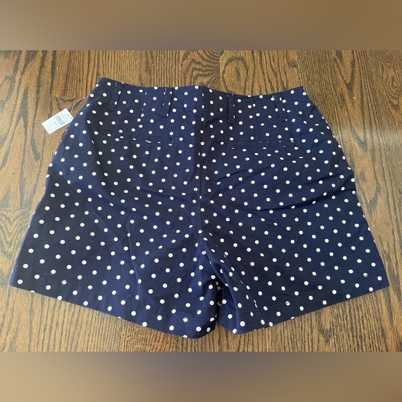 GAP Women's Downtown Khaki Shorts navy white polka dots Sz. 12 NWT - Picture 7 of 8